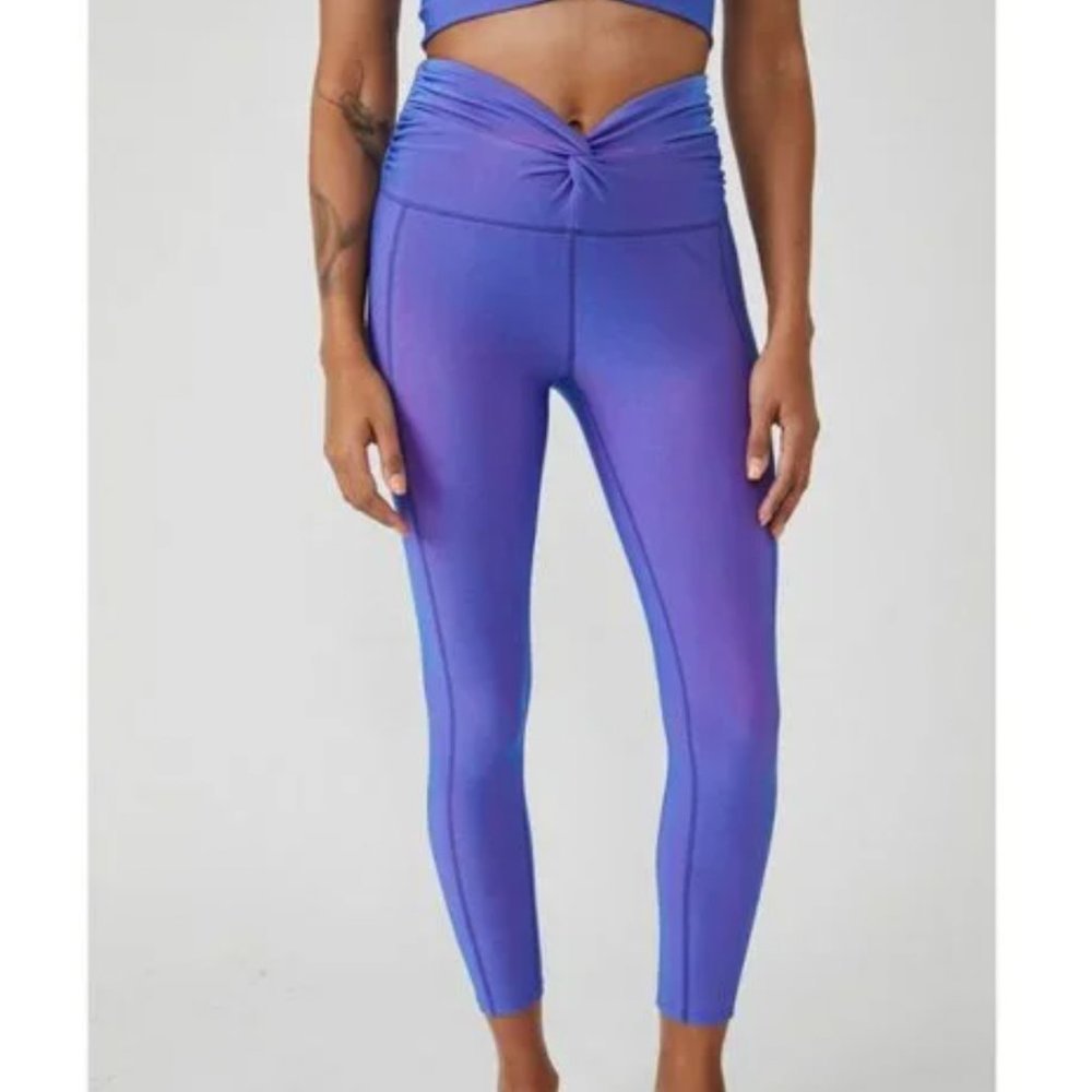 FP Movement by Free People irredescent leggings 7/8 cropped